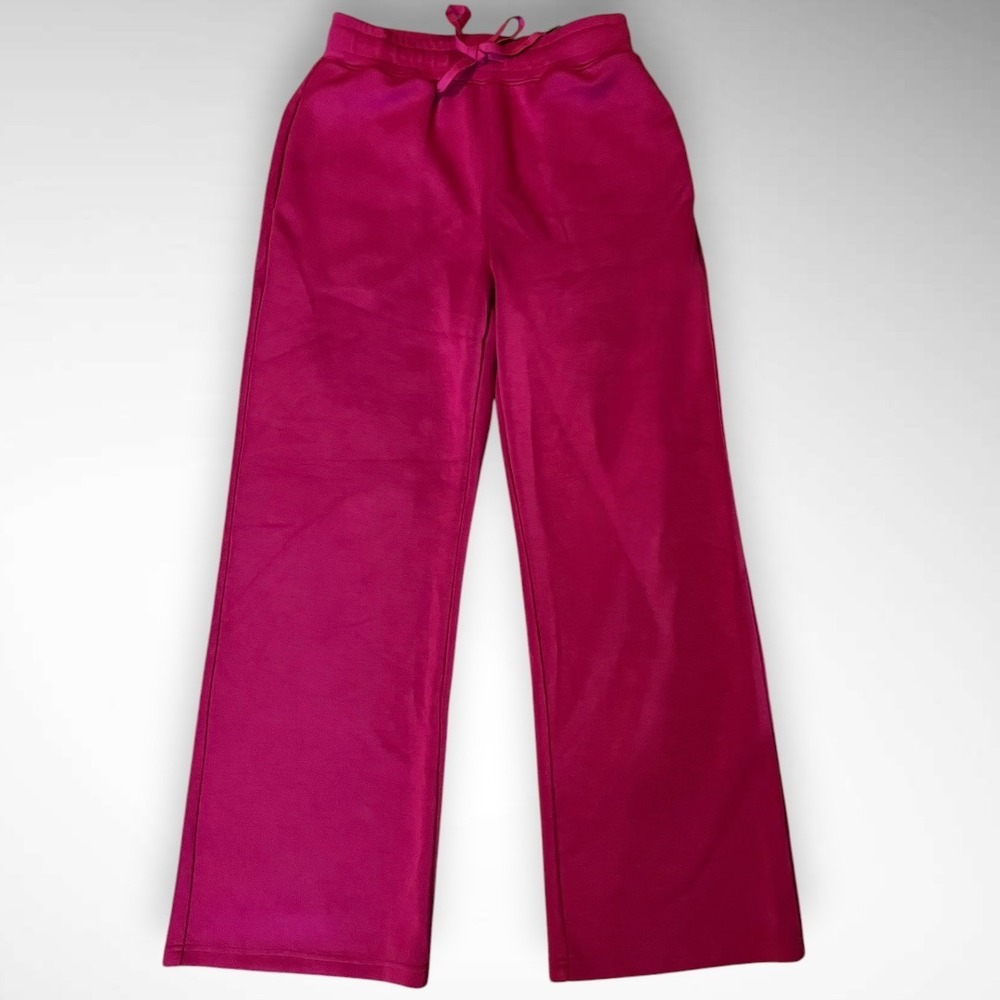 Women's Magenta/Fuchsia Wide Leg High Waisted Sweatpants Small | NWOT‎